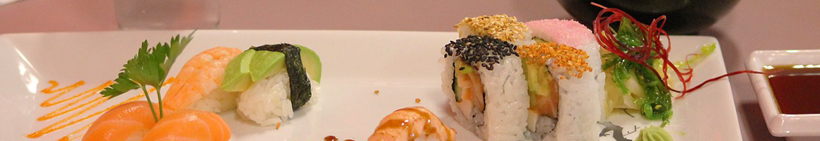 Eating Japanese Sushi at Edo restaurant in Lynbrook, NY.